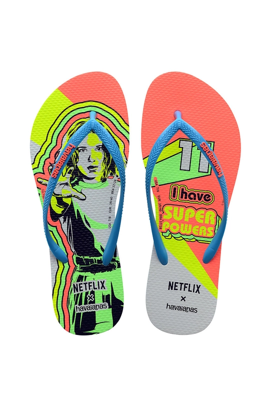 turkusowy Havaianas Japonki Stranger Things Damski