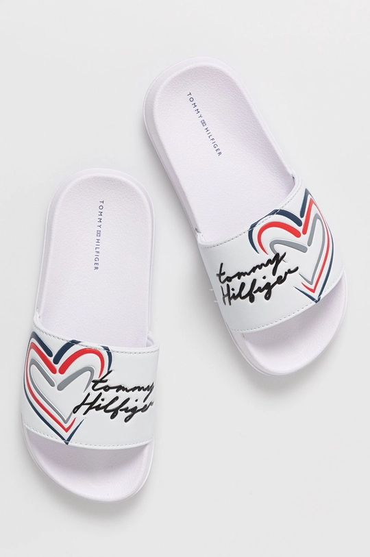 biały Tommy Hilfiger Klapki dziecięce