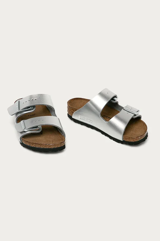 Birkenstock - Detské šľapky Arizona strieborná