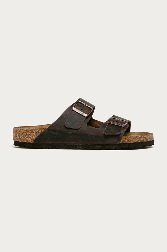 καφέ Birkenstock δερμάτινες παντόφλες Ανδρικά