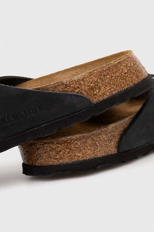 чорний Шльопанці з нубуку Birkenstock Arizona