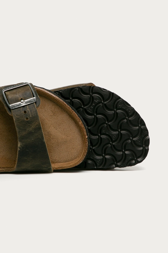 зелений Birkenstock - Шкіряні шльопанці Arizona