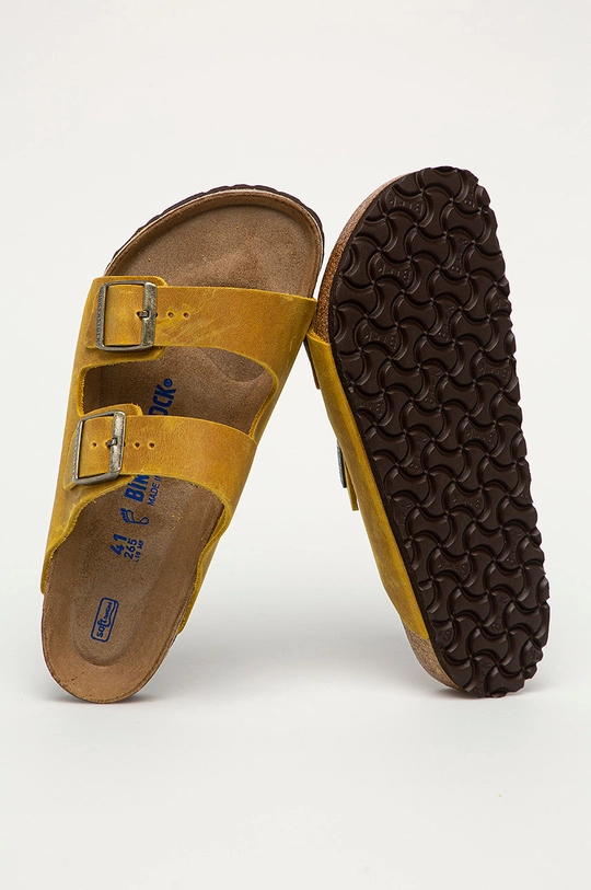 zielony Birkenstock - Klapki zamszowe Arizona