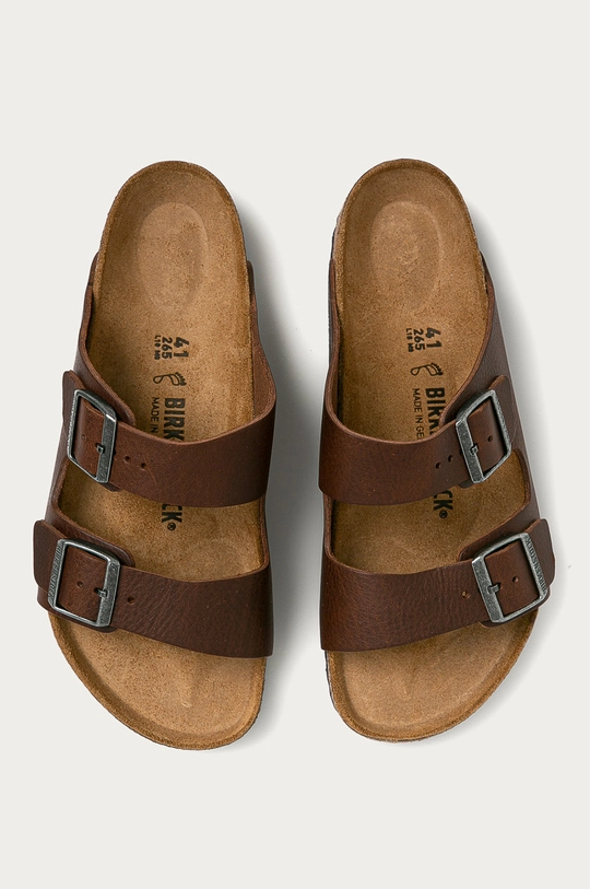 hnedá Birkenstock - Kožené šľapky Arizona