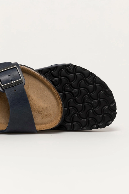 tmavomodrá Kožené šľapky Birkenstock