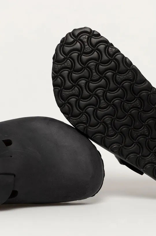negru Birkenstock papuci din piele Boston SFB