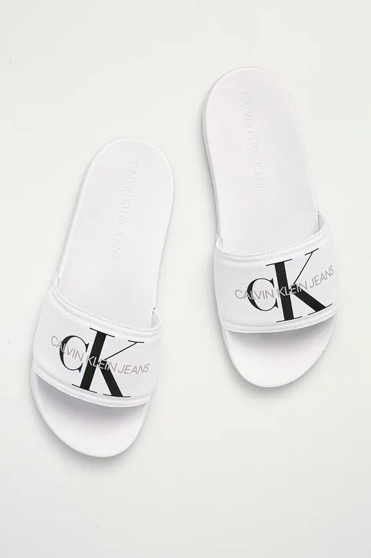 biela Šľapky Calvin Klein Jeans