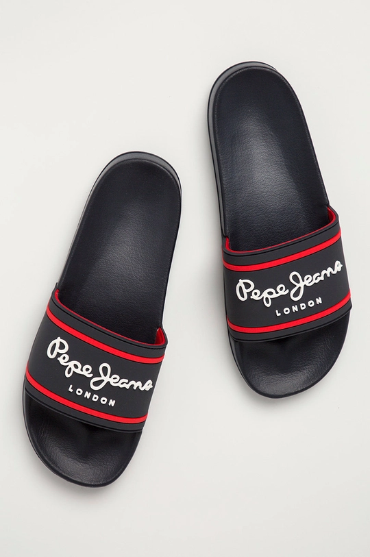 granatowy Pepe Jeans - Klapki Slider Basic 2.0