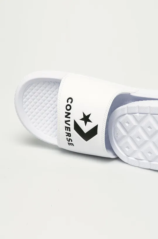 biały Converse klapki Slide