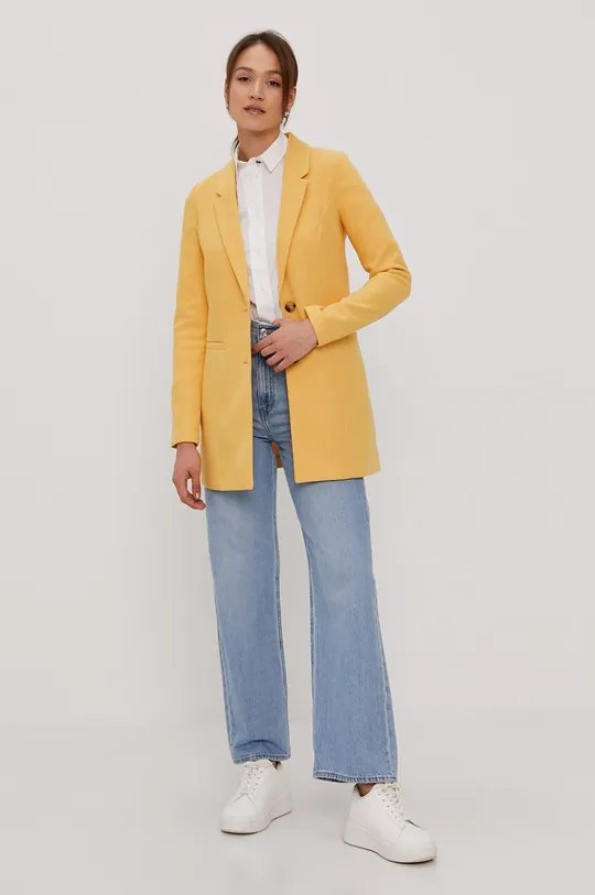 Vero Moda Płaszcz żółty