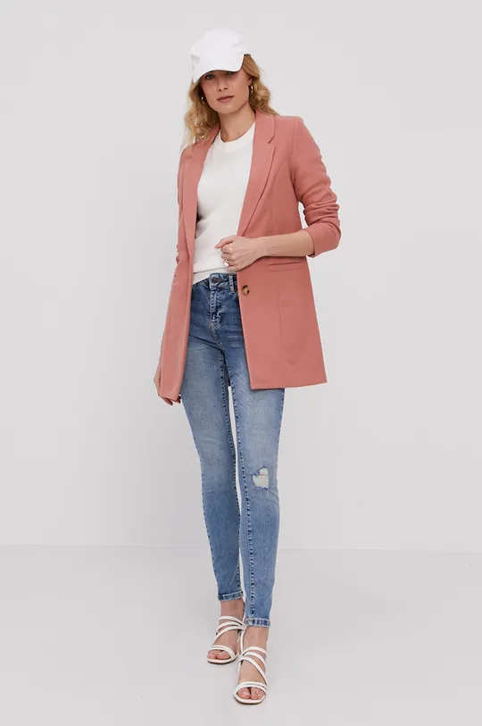 Kabát Vero Moda ružová