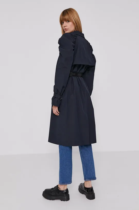 Kabát Karl Lagerfeld tmavomodrá