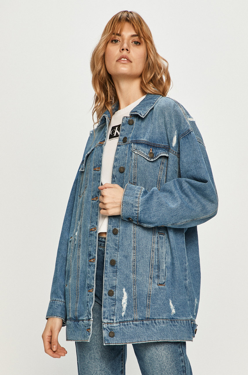 albastru Noisy May - Geaca jeans De femei