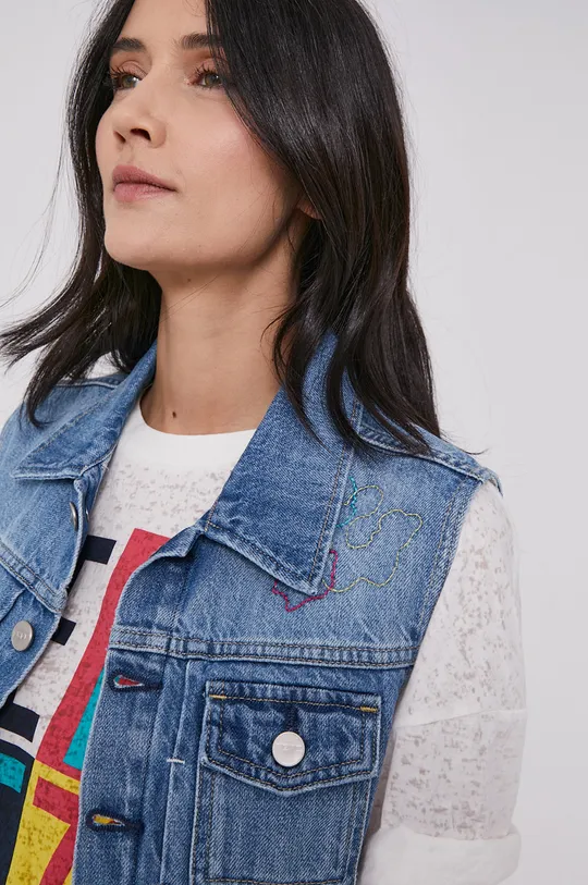 modrá Rifľová vesta Pepe Jeans Elsie