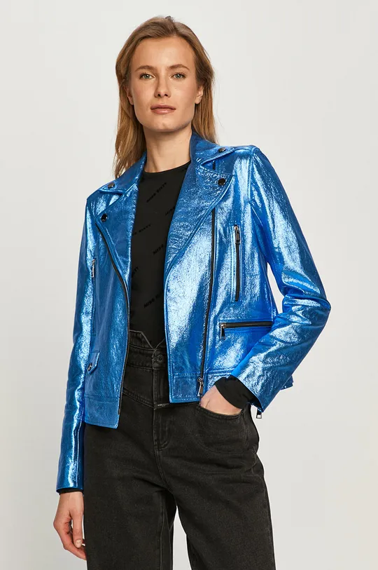 modrá Karl Lagerfeld - Kožená bunda Dámsky
