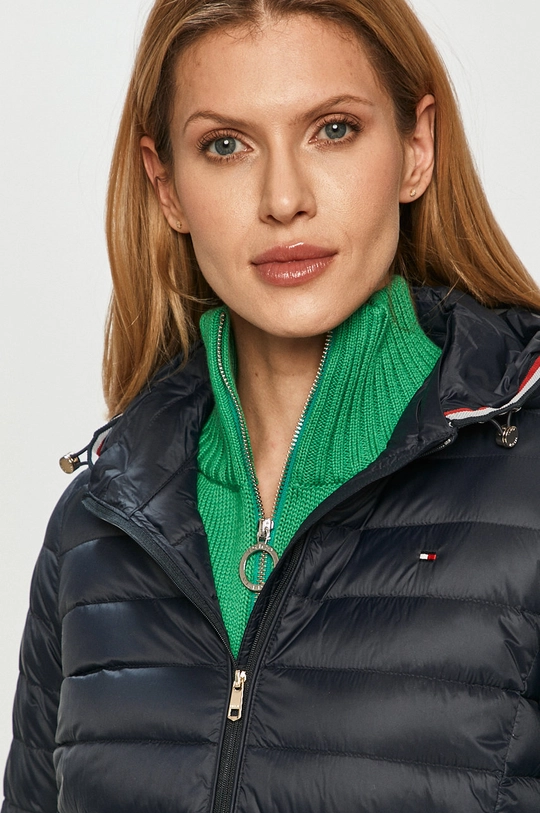 tmavomodrá Páperová bunda Tommy Hilfiger