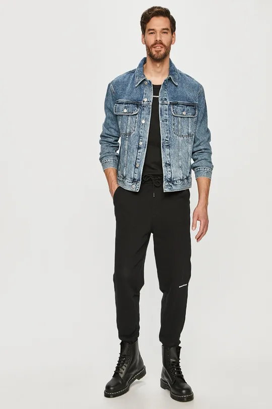 Calvin Klein Jeans - Rifľová bunda modrá