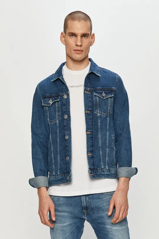 Trussardi Jeans - Rifľová bunda modrá