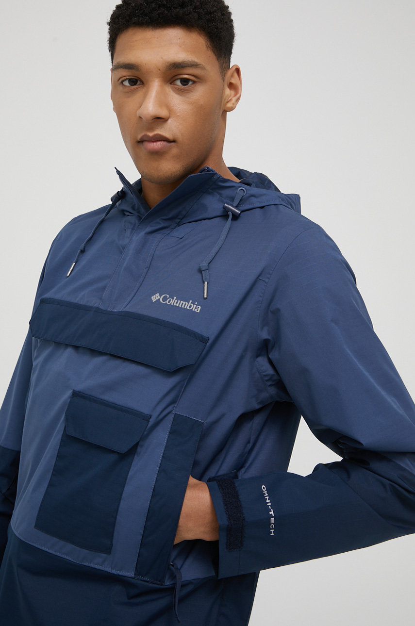 Columbia rain jacket Buckhollow men's navy blue color buy on PRM