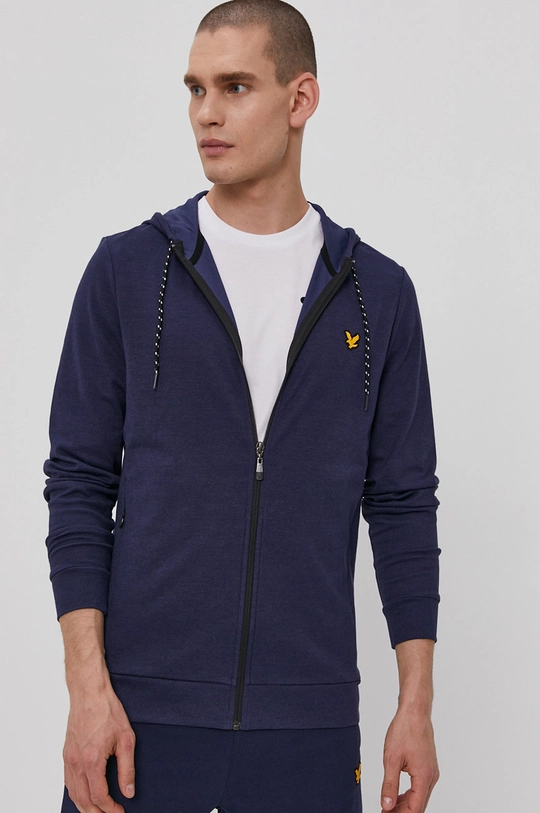 granatowy Lyle & Scott Bluza Męski