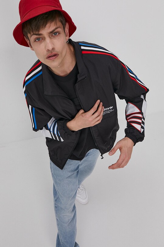 adidas Originals Kurtka GN3582, męska kolor czarny przejściowa | Answear.com
