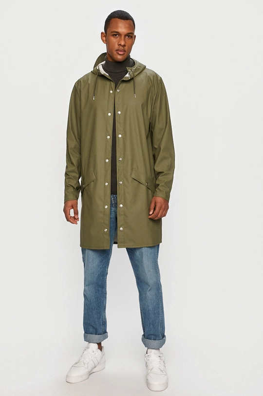 Rains - Kurtka przeciwdeszczowa 1202 Long Jacket 64 % Poliester, 36 % PU