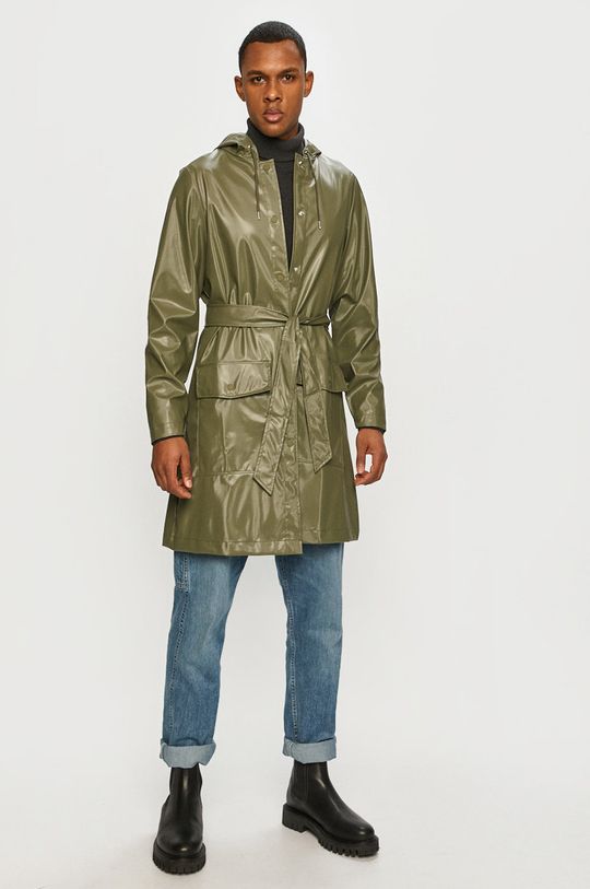 Rains - Kurtka przeciwdeszczowa 1824 Belt Jacket oliwkowy