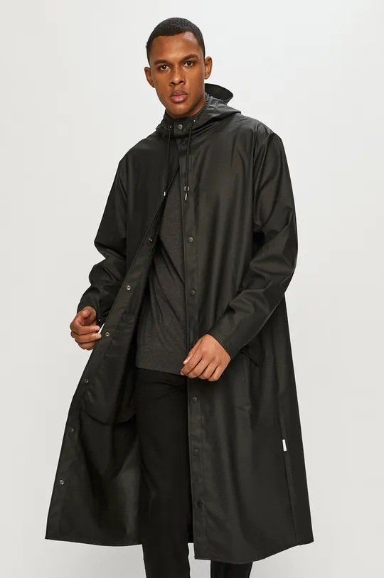 Rains - Nepremokavá bunda Longer Jacket čierna