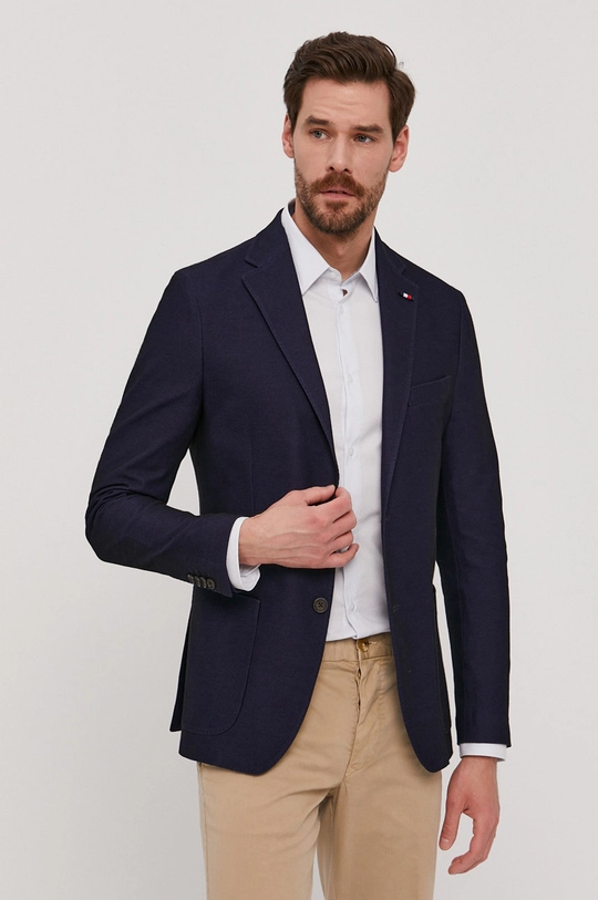 granatowy Tommy Hilfiger Tailored Marynarka Męski