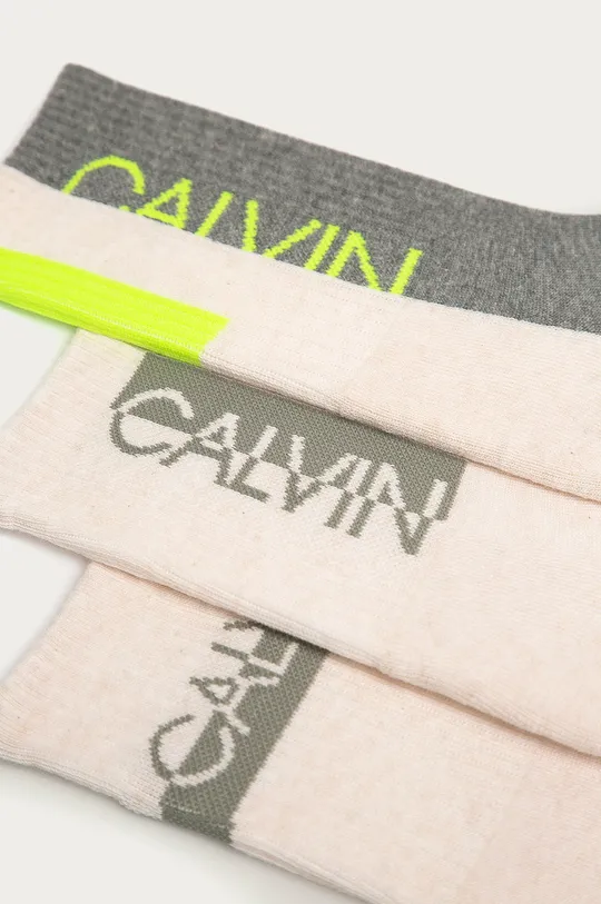 Calvin Klein Skarpetki (3-pack) beżowy