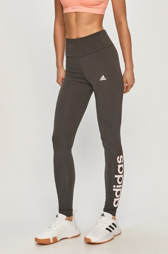 szary adidas - Legginsy GQ9355 Damski