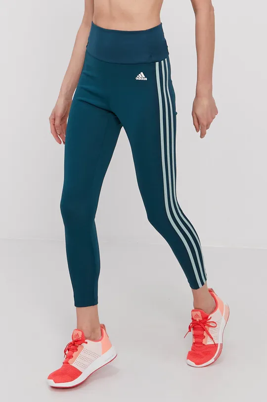 zielony adidas Legginsy GL4051 Damski