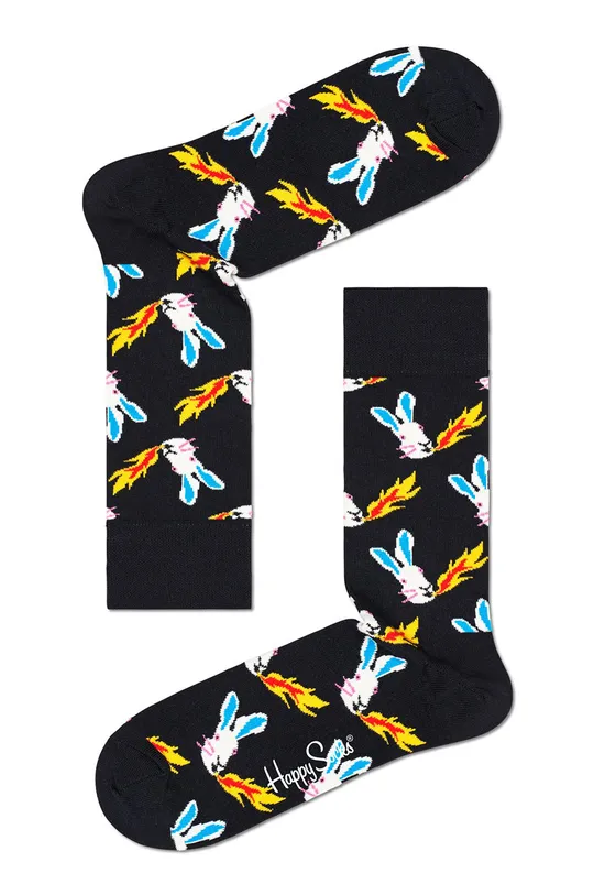 czarny Happy Socks - Skarpetki Fire Rabbit Damski
