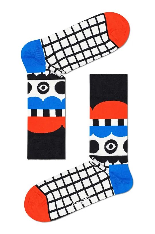 biały Happy Socks - Skarpetki Abstract Tent Damski