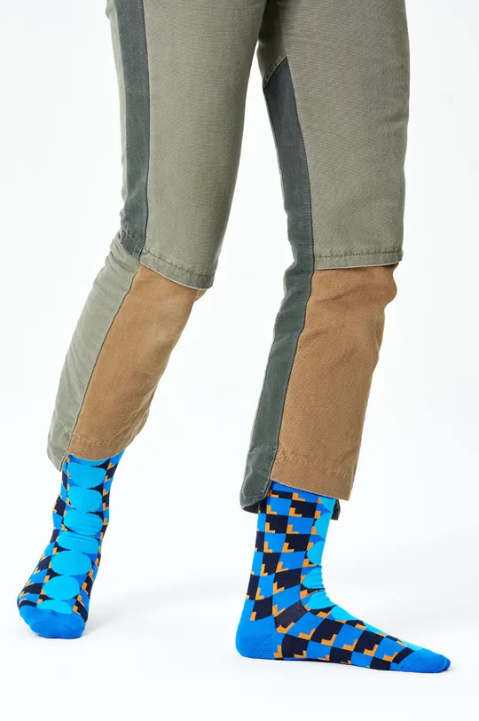 Happy Socks - Ponožky Abstract Juggle modrá