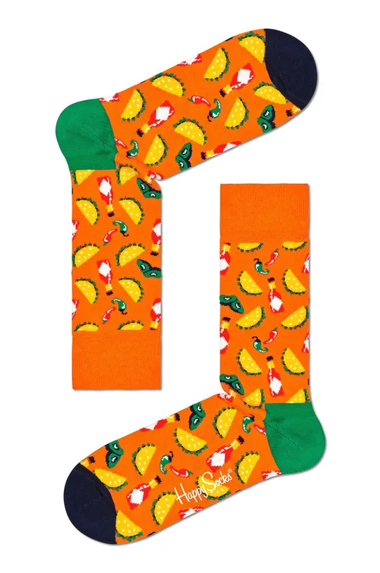 pomarańczowy Happy Socks - Skarpetki Taco Damski