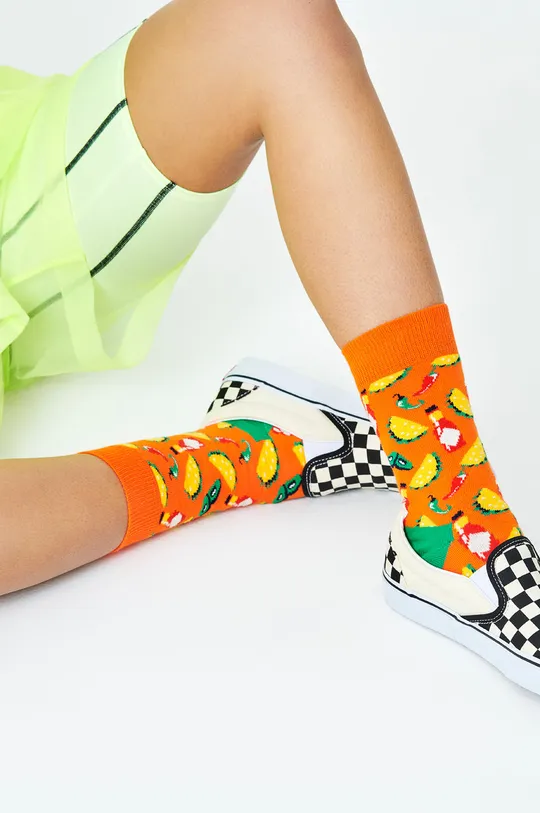 Happy Socks - Skarpetki Taco pomarańczowy