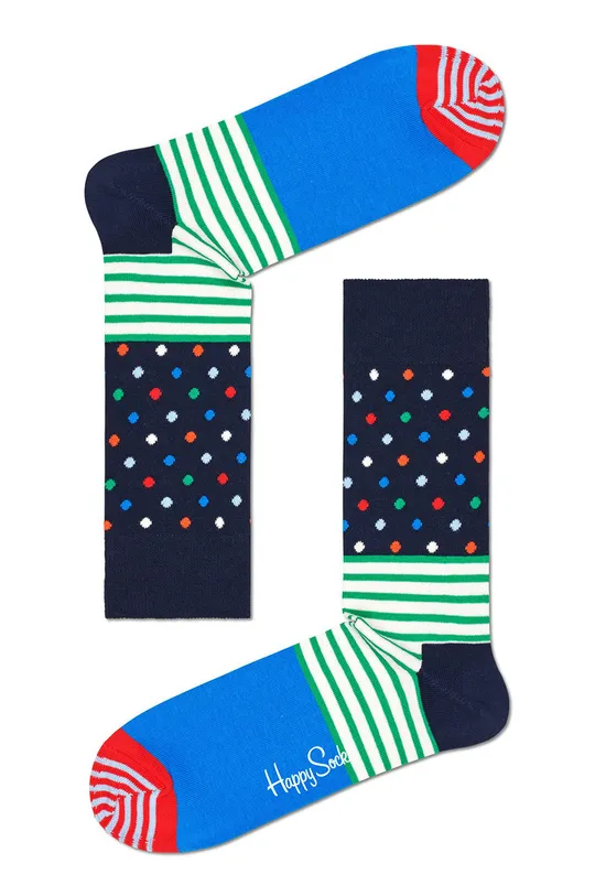 multicolor Happy Socks - Skarpetki Stripes And Dots Damski