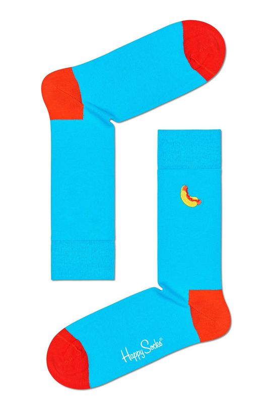 albastru Happy Socks - Sosete Embroidery Hot Dog De femei