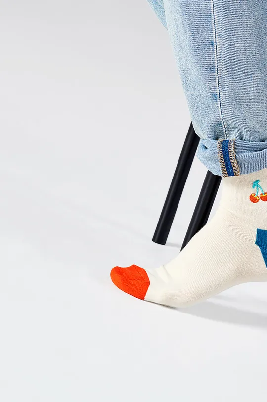 белый Happy Socks - Носки Embroidery Cherry Half Женский