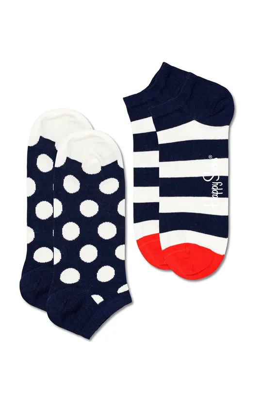 biały Happy Socks - Skarpetki Big Dot Stripe Low (2-PACK) Damski