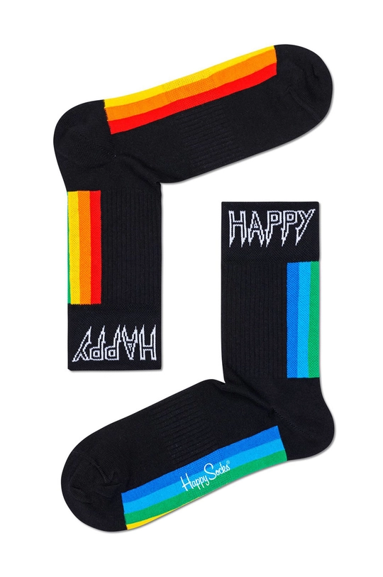 čierna Happy Socks - Ponožky Colour Stripe 3/4 Crew Dámsky