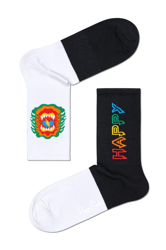 čierna Happy Socks - Ponožky Mix Match 3/4 Crew Dámsky