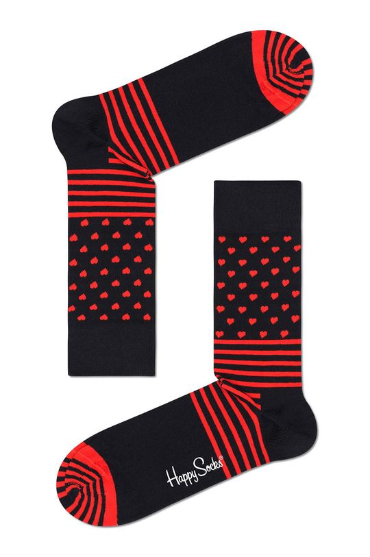 negru Happy Socks - Sosete Stripes And Heart De femei