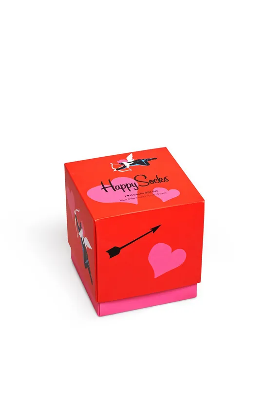 czerwony Happy Socks - Skarpetki I Love You Socks Gift (3-PACK) Damski