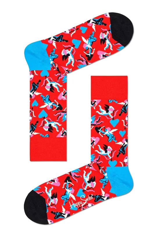 Happy Socks - Шкарпетки I Love You Socks Gift (3-PACK) червоний