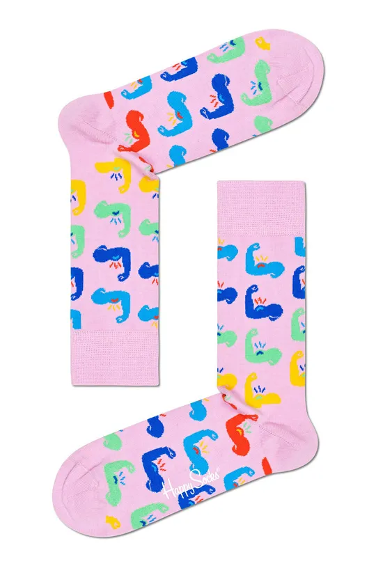 ružová Happy Socks - Ponožky Strong Dámsky