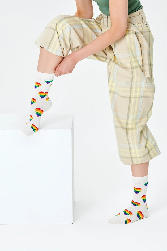 multicolor Happy Socks - Skarpetki Pride Heart Damski