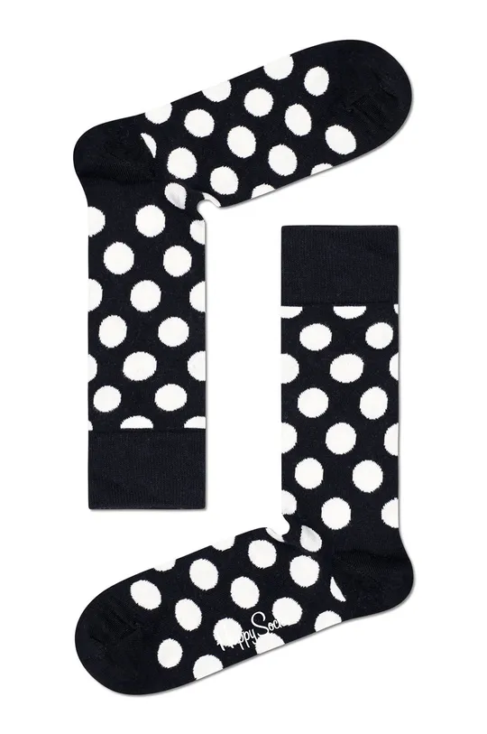 čierna Happy Socks - Ponožky Black & White Socks (4-pak)