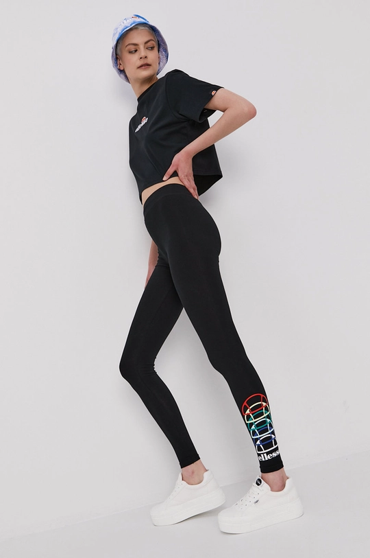 czarny Ellesse Legginsy Damski